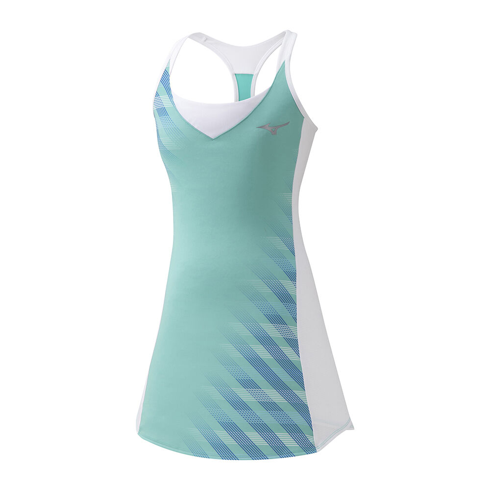 Mizuno Women's Printed Tennis Dress Green/White (K2GH021536-BYO)